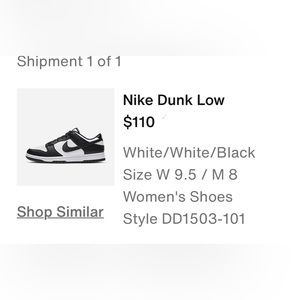 Nike Dunk Panda. Brand New and never worn. Women’s
